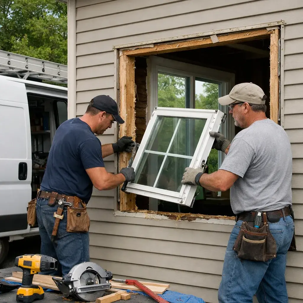 Paradise Heights — window installation